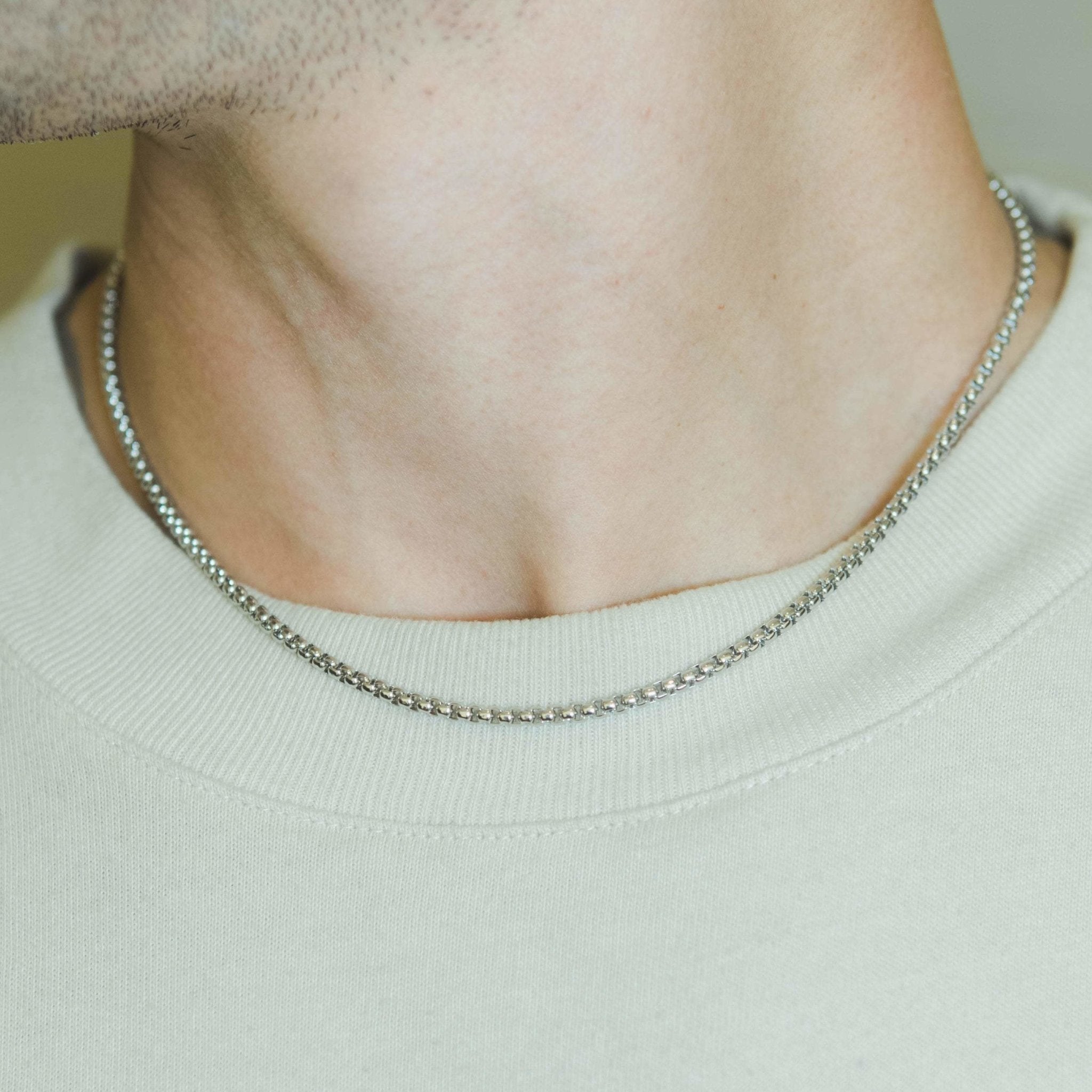 3mm Pearl Chain - White Gold - Cernucci
